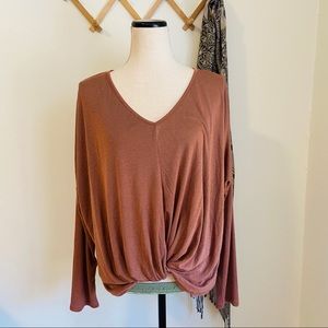 Lavender Field • Long Sleeved Twist Top